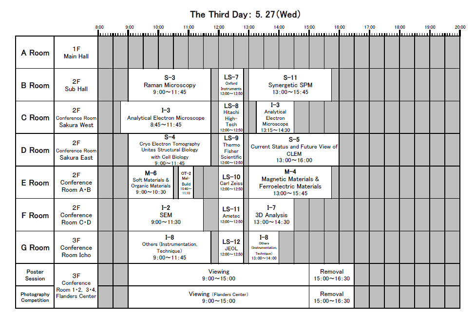schedule 27 May
